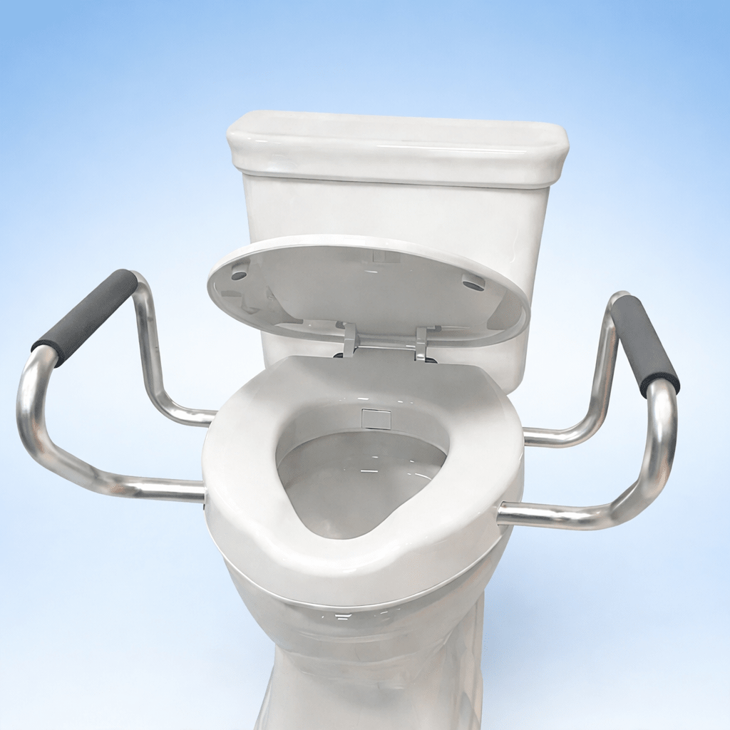All-in-One Toilet Safety System with Bidet Seat and Support Arms - Marine Dana Store
