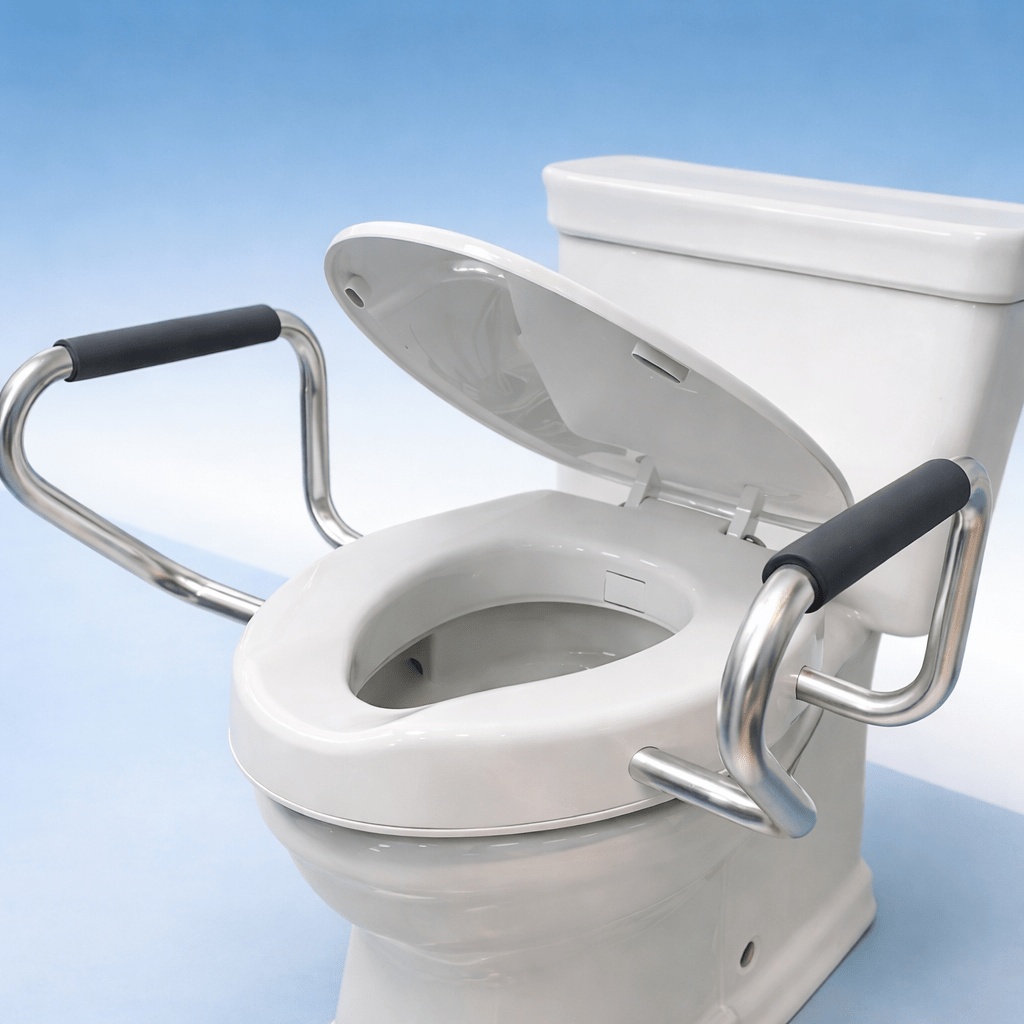 All-in-One Toilet Safety System with Bidet Seat and Support Arms - Marine Dana Store